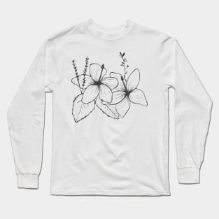 Linework flowers Long Sleeve T-Shirt